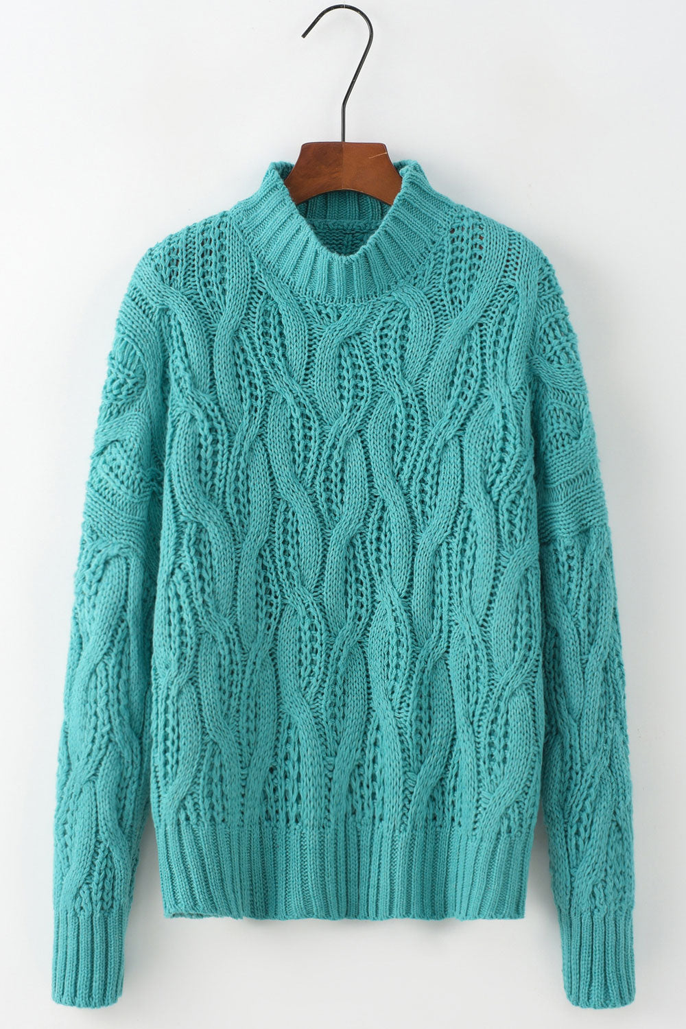 Women Relaxed Fit Long Sleeve Easy High Neck Pretty Solid Colored Winter Pullover Sweater