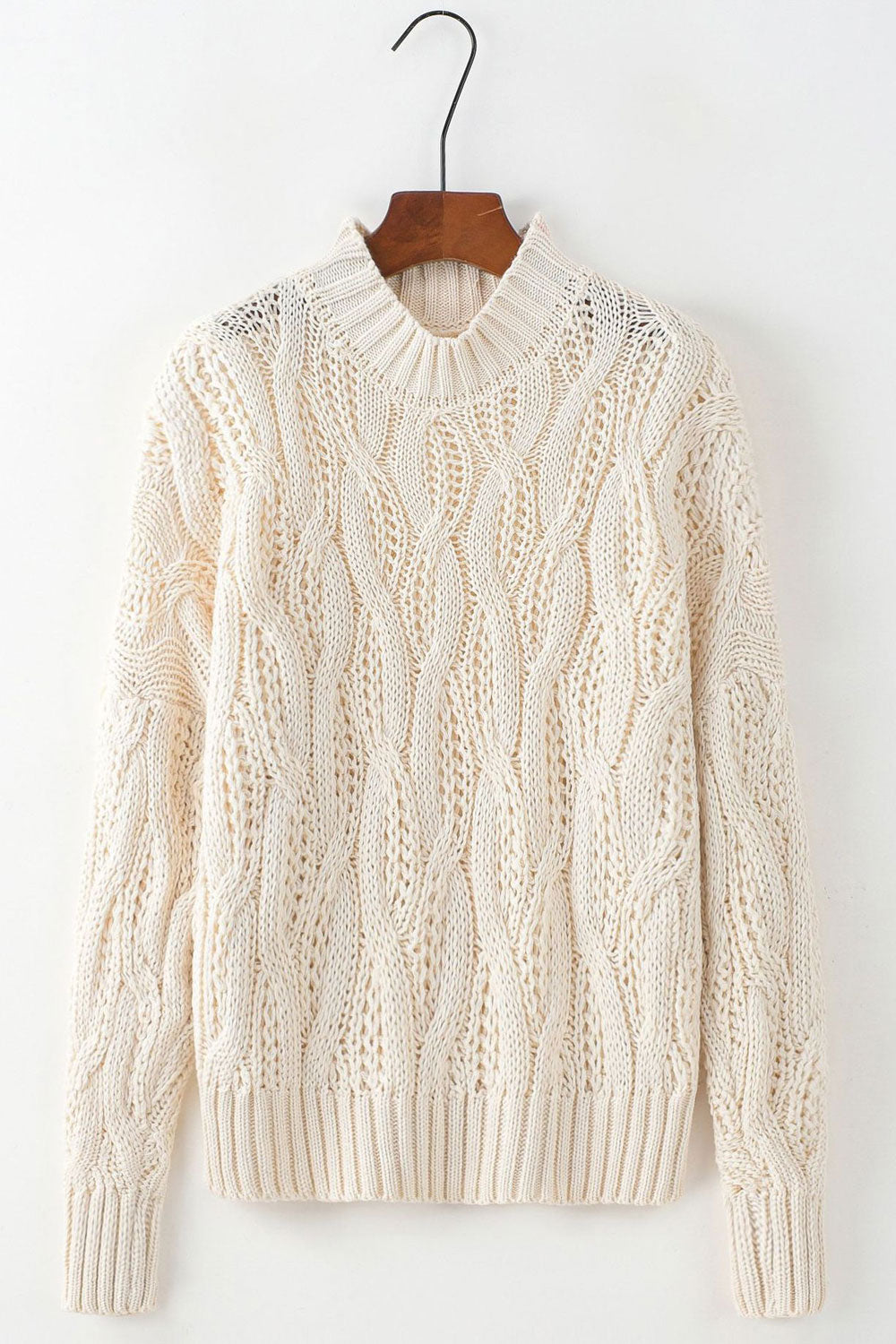 Women Relaxed Fit Long Sleeve Easy High Neck Pretty Solid Colored Winter Pullover Sweater