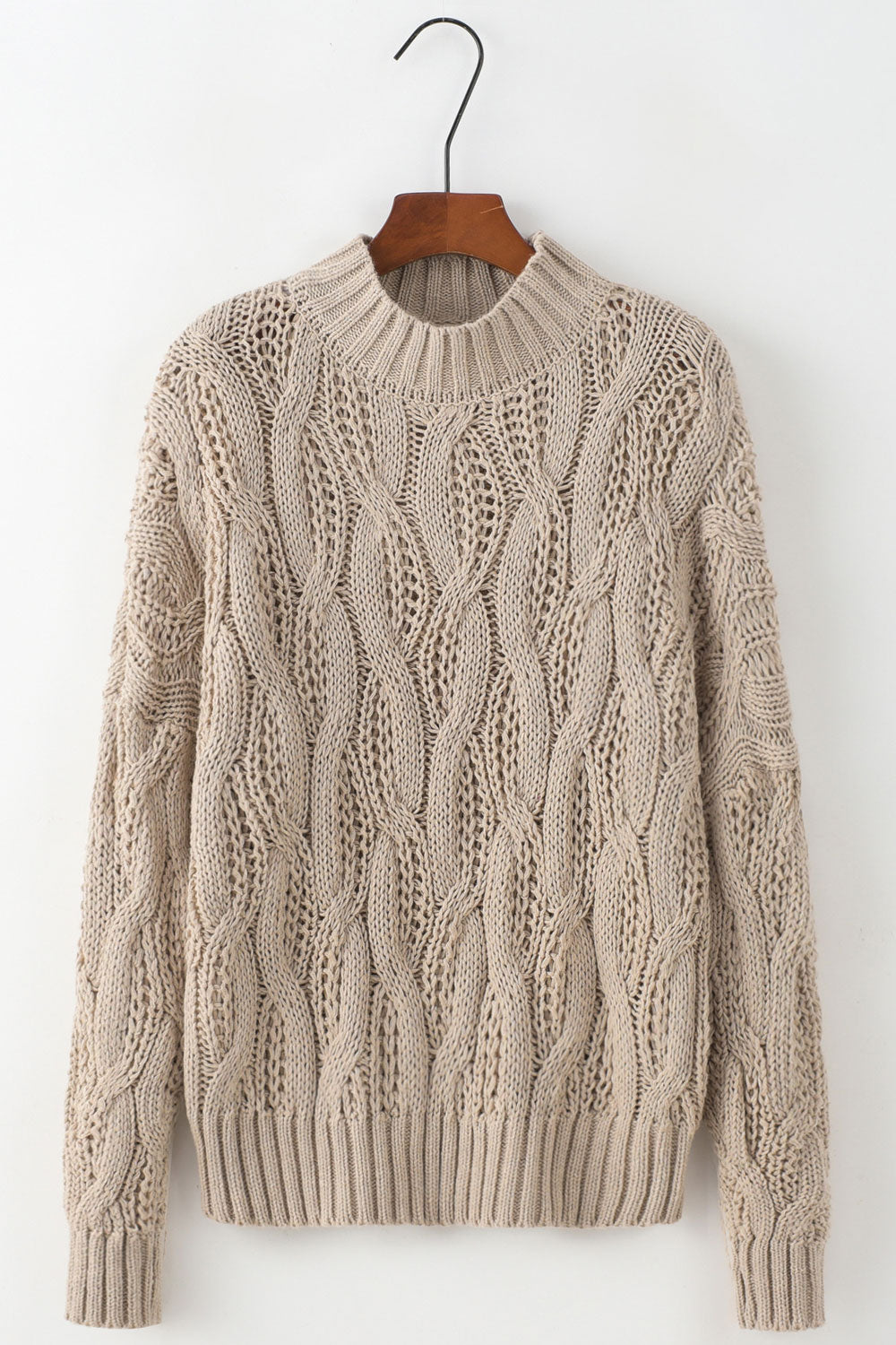 Women Relaxed Fit Long Sleeve Easy High Neck Pretty Solid Colored Winter Pullover Sweater