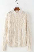 Women Relaxed Fit Long Sleeve Easy High Neck Pretty Solid Colored Winter Pullover Sweater