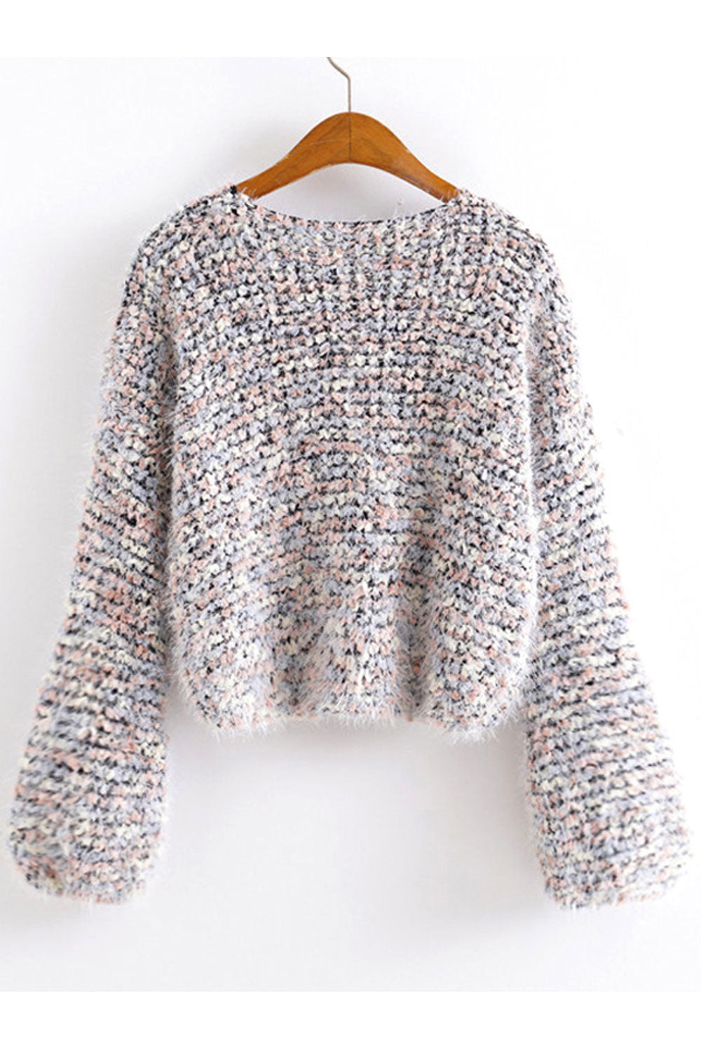 Women Knitted Long Sleeve Fabulous Solid Colored Winter Short Fashion Pullover Sweater