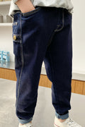 Kids Boys Summer Fashion Relaxed Fit Elasticated High-Waist Summer Breathable Denim Jeans