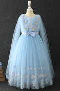 Kid Girl Lovely Sequin Butterfly Long Skirt Wedding Dress