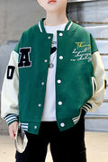 Kids Boys Stylish Letter Pattern Long Sleeve Ribbed Hem & Cuff Winter Fashionic Jacket