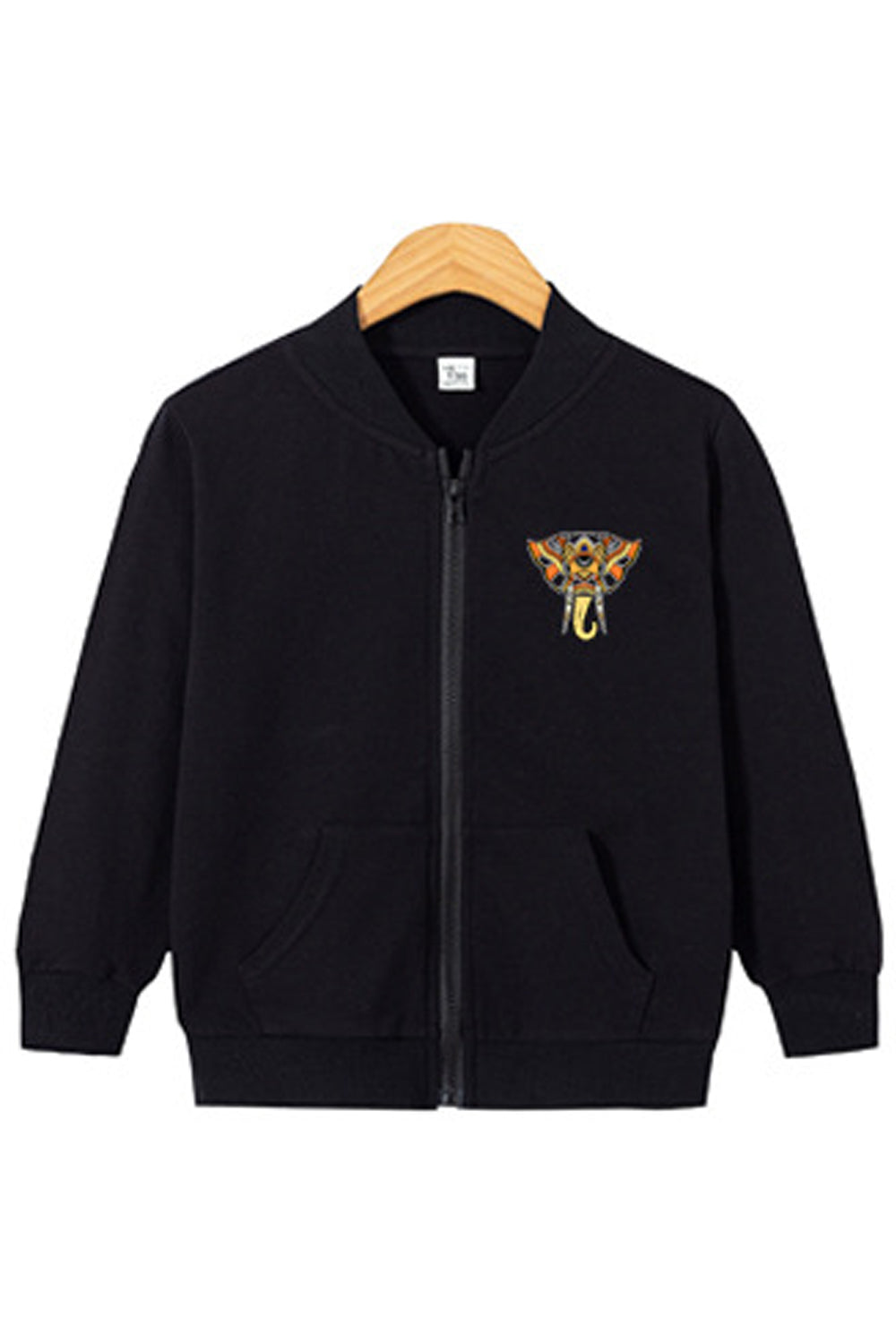 Kids Boys Splendid Long Sleeve Zip Style Closure Hooded Neck Printed Pattern Winter Windbreaker Jacket