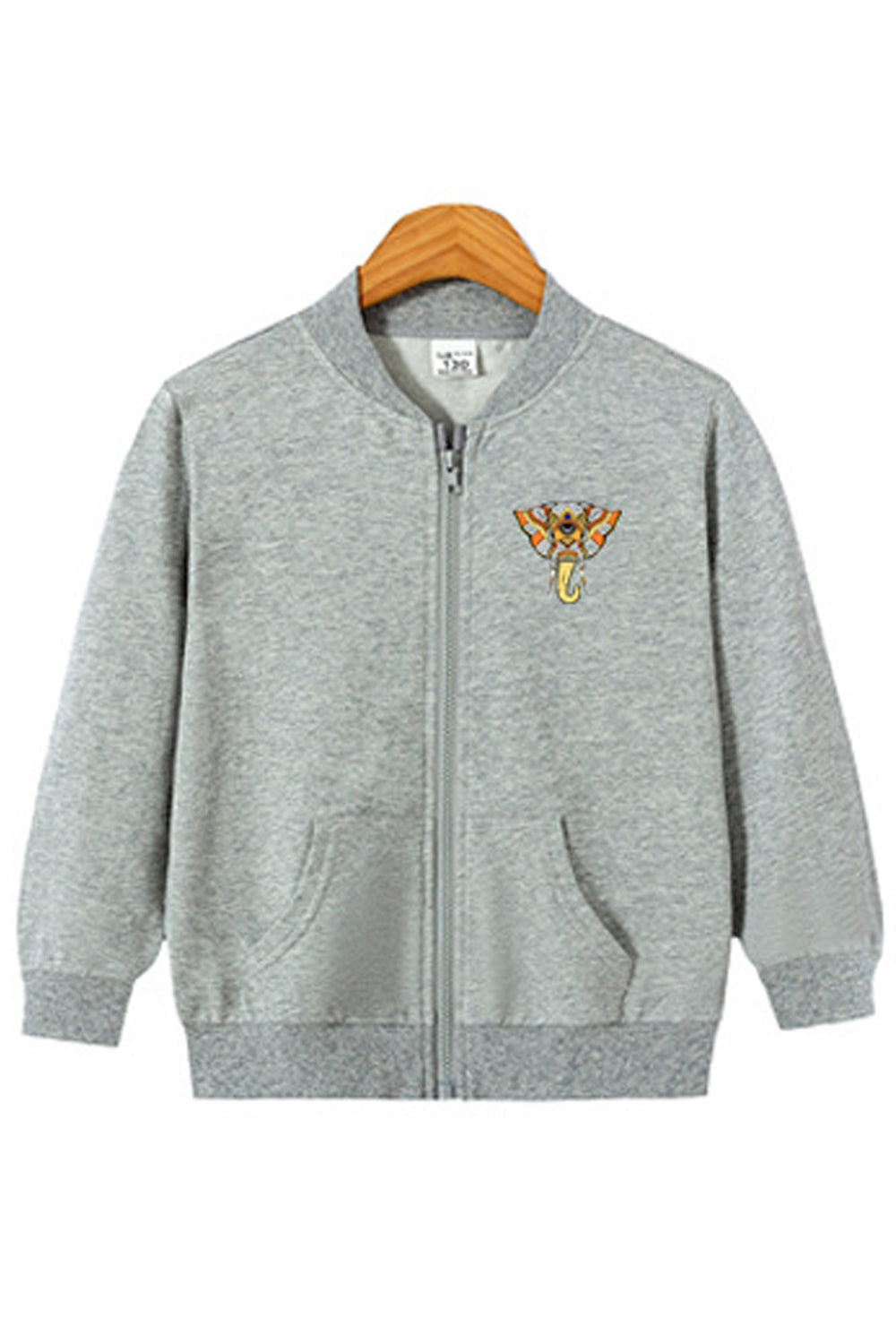 Kids Boys Splendid Long Sleeve Zip Style Closure Hooded Neck Printed Pattern Winter Windbreaker Jacket