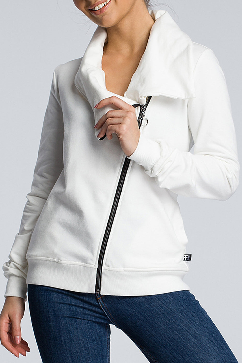 Women Winter Lovely Solid Colored Oblique Zipper Styled Restful Long Sleeve Comfortable Casual Jacket