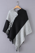 Women Lovely Solid Colored Shawl Styled Easy V-Neck Winter Tessel Hem Casual Warm Sweater