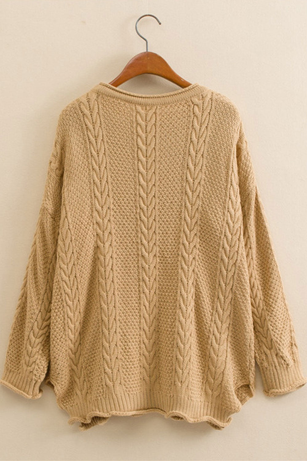 Women Restful & Thick Long Sleeve Easy Round Neck Tremendous Solid Colored Durable Winter Sweater