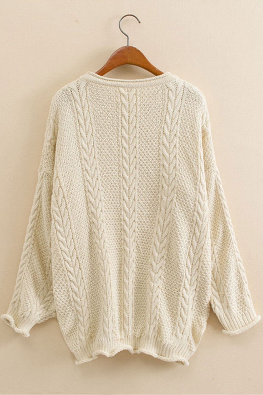 Women Restful & Thick Long Sleeve Easy Round Neck Tremendous Solid Colored Durable Winter Sweater