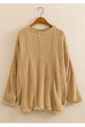 Women Restful & Thick Long Sleeve Easy Round Neck Tremendous Solid Colored Durable Winter Sweater
