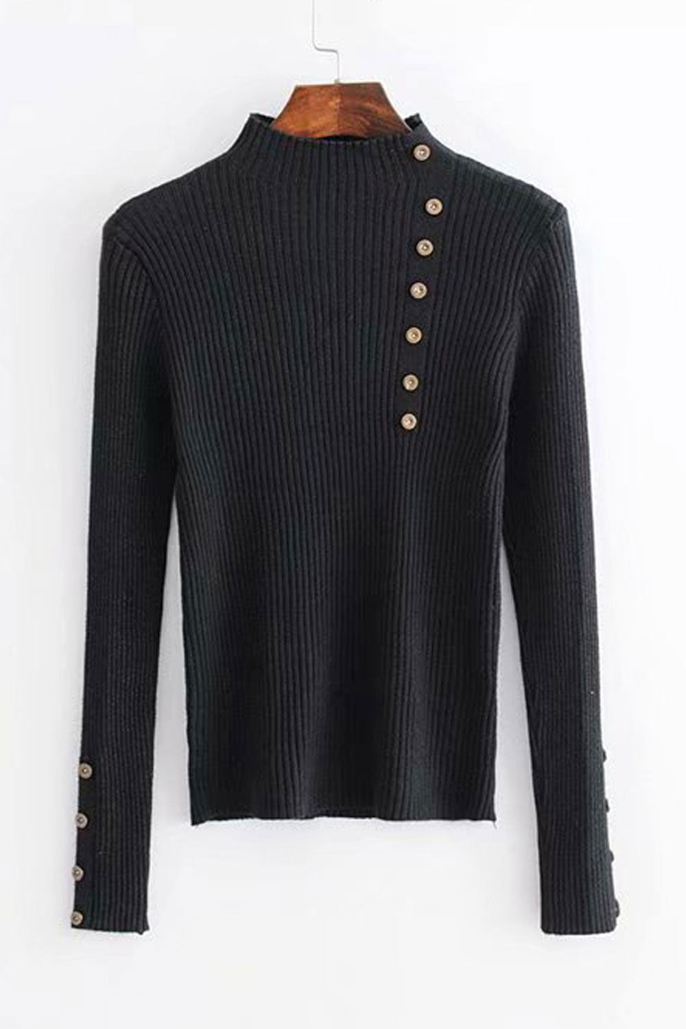 Women Awesome Solid Colored Slim Fit Long Sleeve Easy Round Neck Weekend Sweater