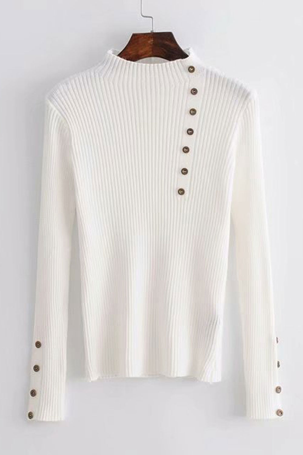 Women Awesome Solid Colored Slim Fit Long Sleeve Easy Round Neck Weekend Sweater