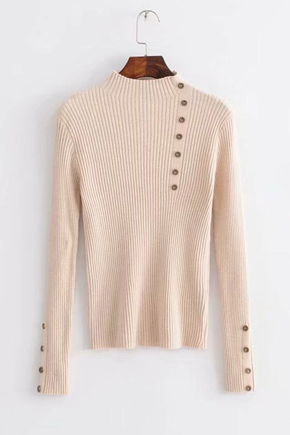 Women Awesome Solid Colored Slim Fit Long Sleeve Easy Round Neck Weekend Sweater