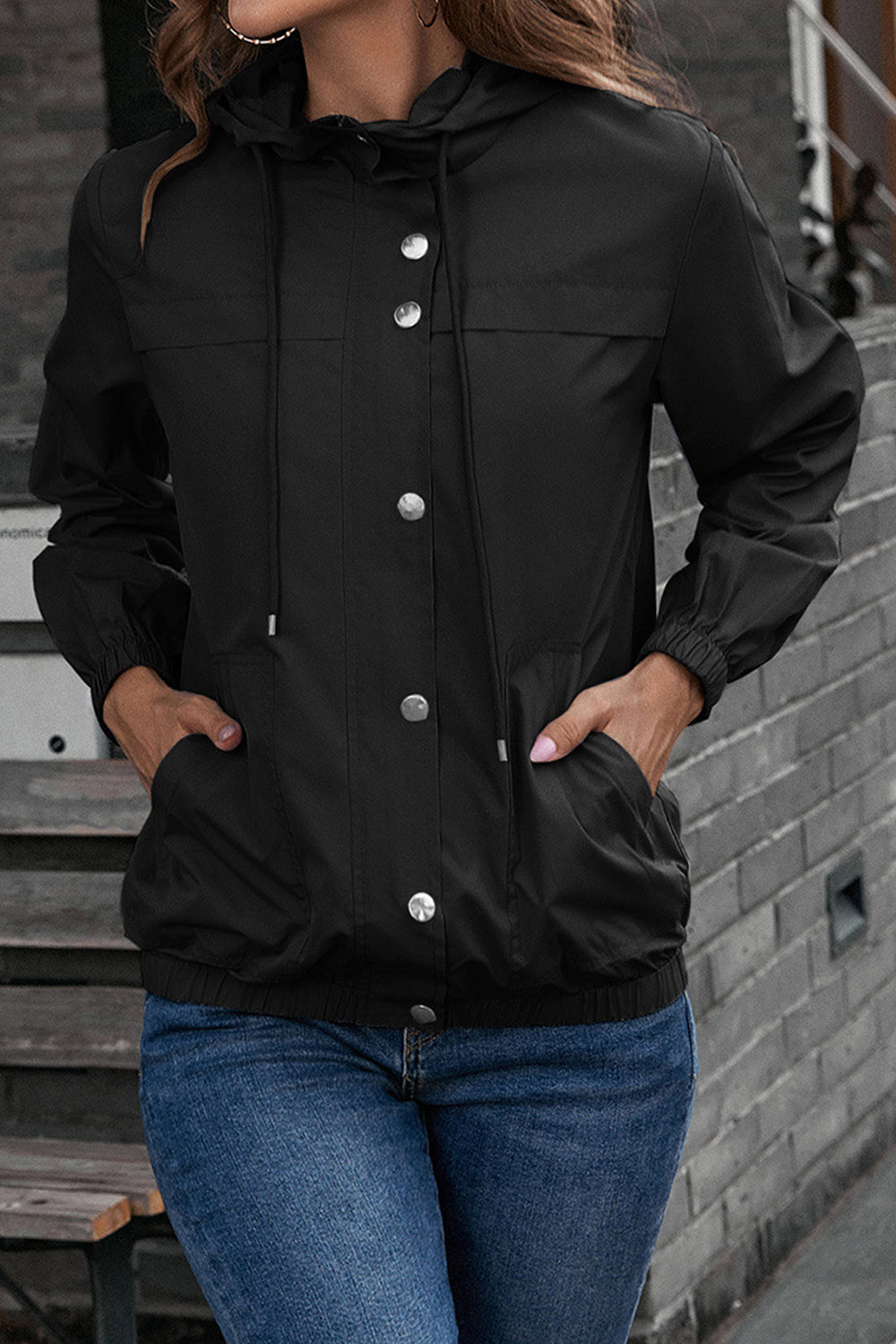 Women Warm & Lightweight Hooded Neck Easy Long Sleeve Trendy Solid Colored Zipper Casual Jacket