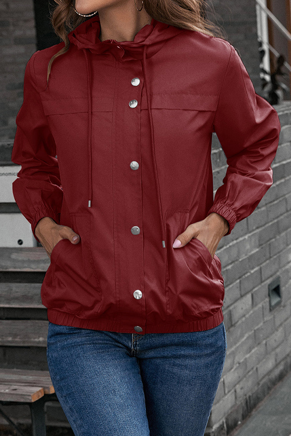 Women Warm & Lightweight Hooded Neck Easy Long Sleeve Trendy Solid Colored Zipper Casual Jacket