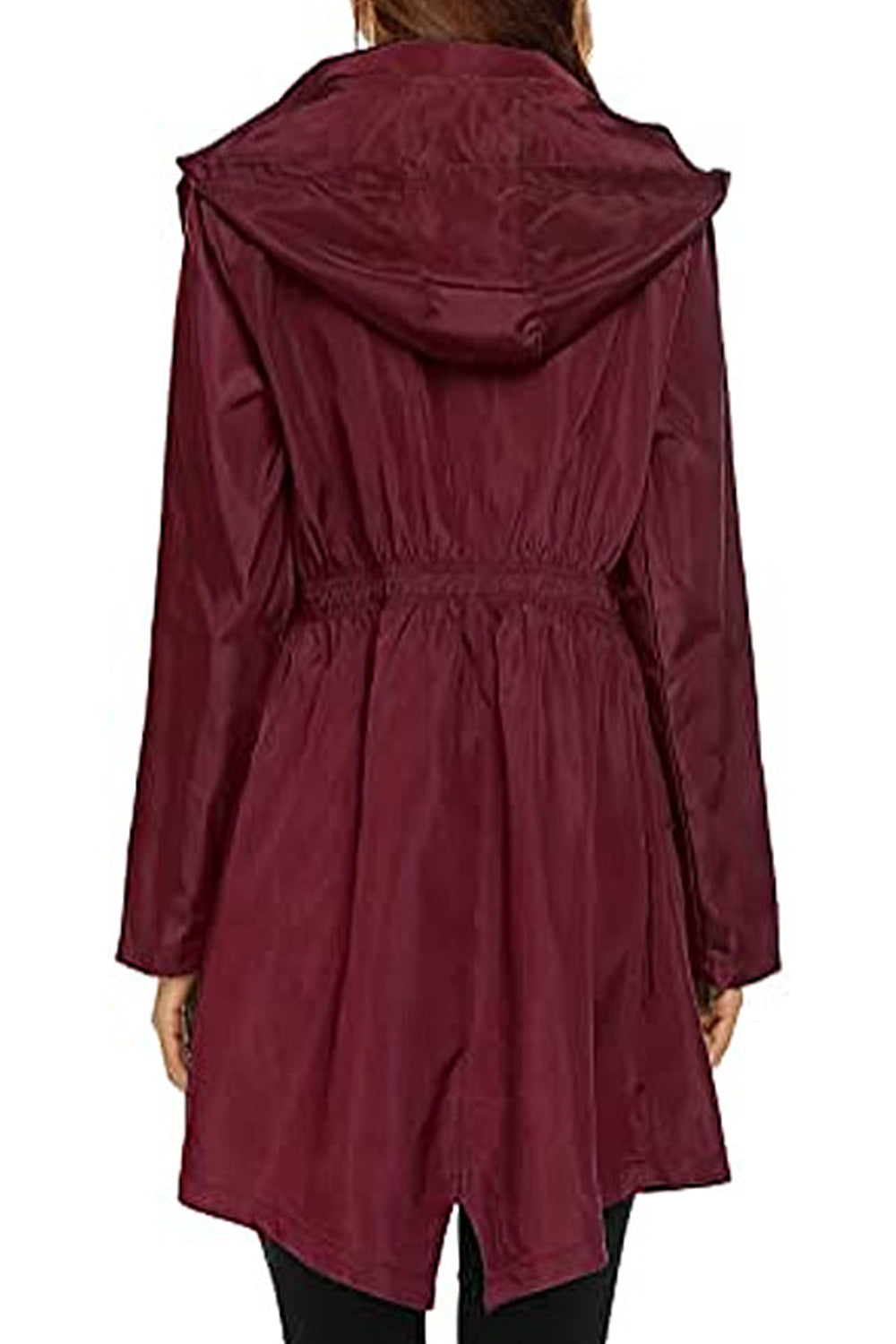 Women Trendy Solid Colored Windproof Long Sleeve & Hat Neck Winter Mid-Length Casual Jacket