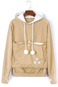 Women Long Slim Sleeves Casual Cat Hoodie