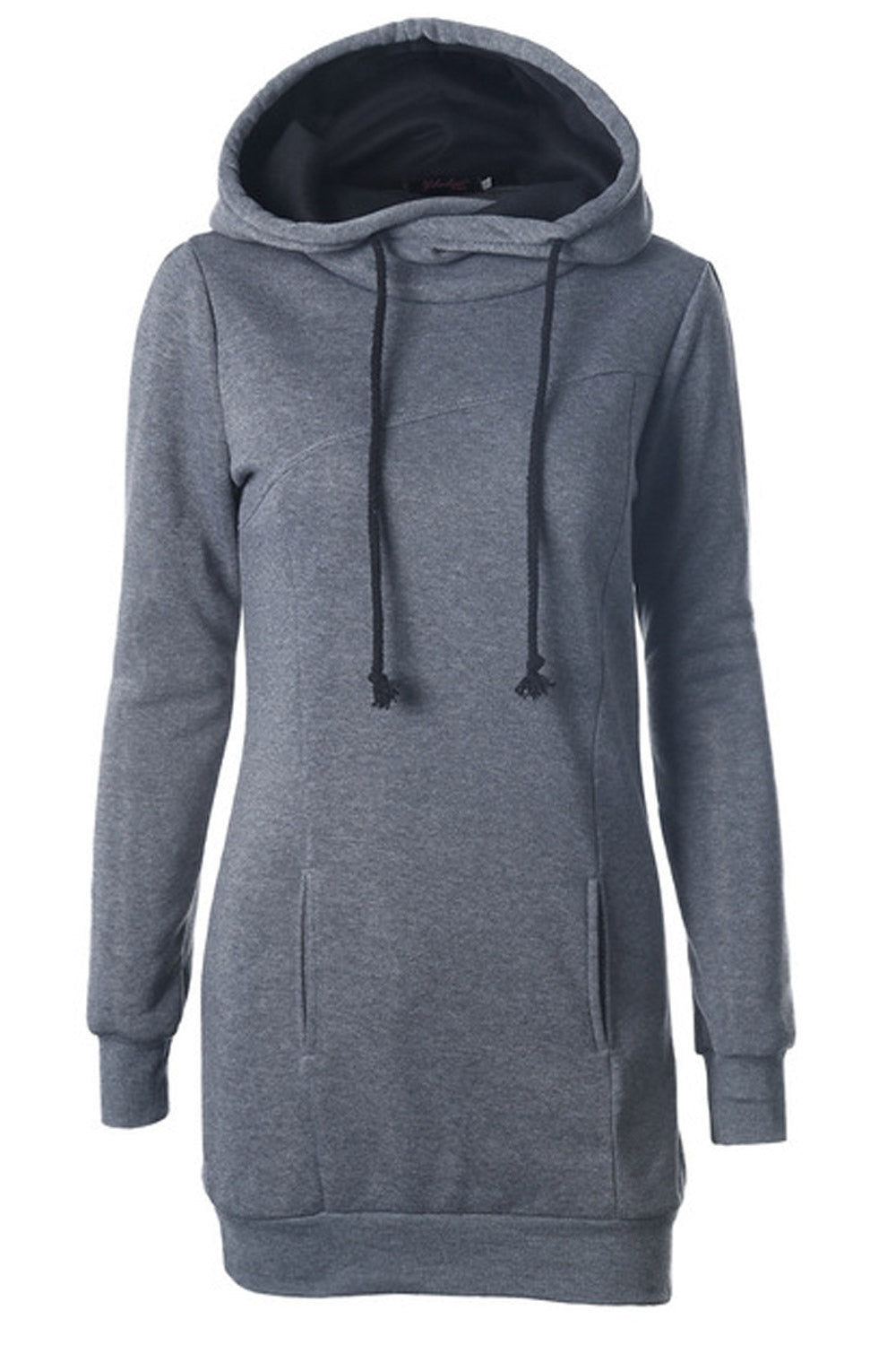 Women Long Length Slim Casual Hoodie