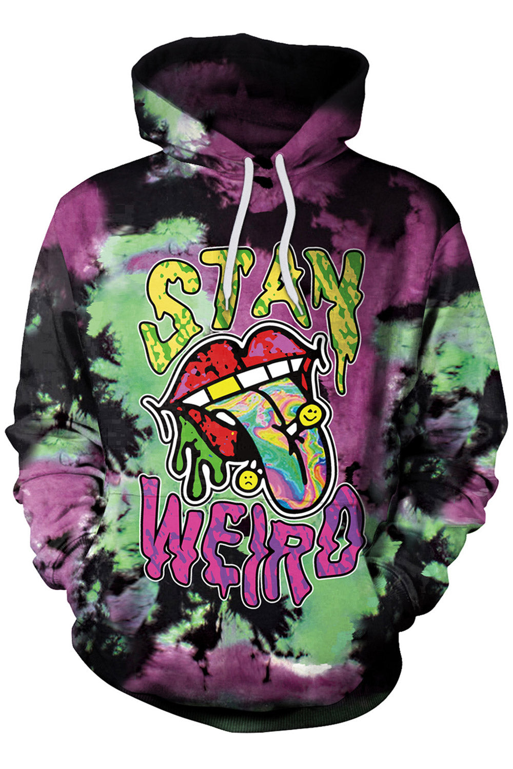 Women 3D Hip Hop Print Loose Hoodie