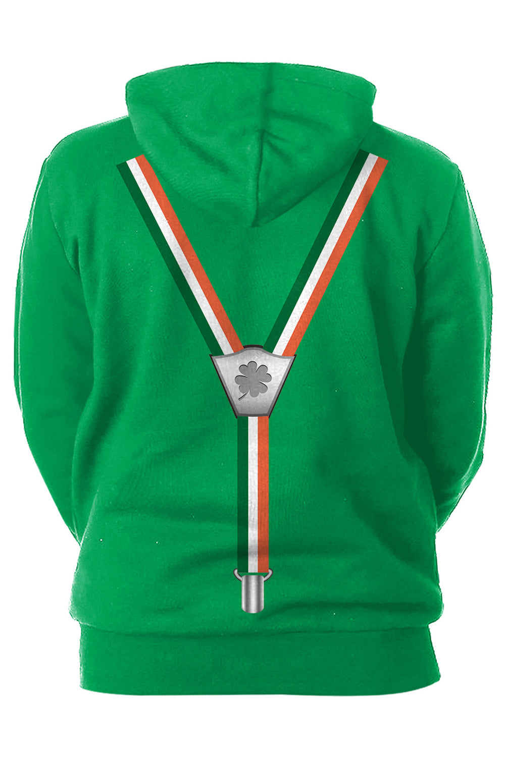 Women Green 3D Print Loose Hoodie