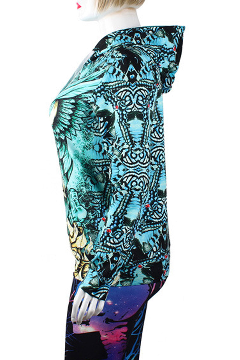 Women 3D Owl Print Warm Winter Hoodie