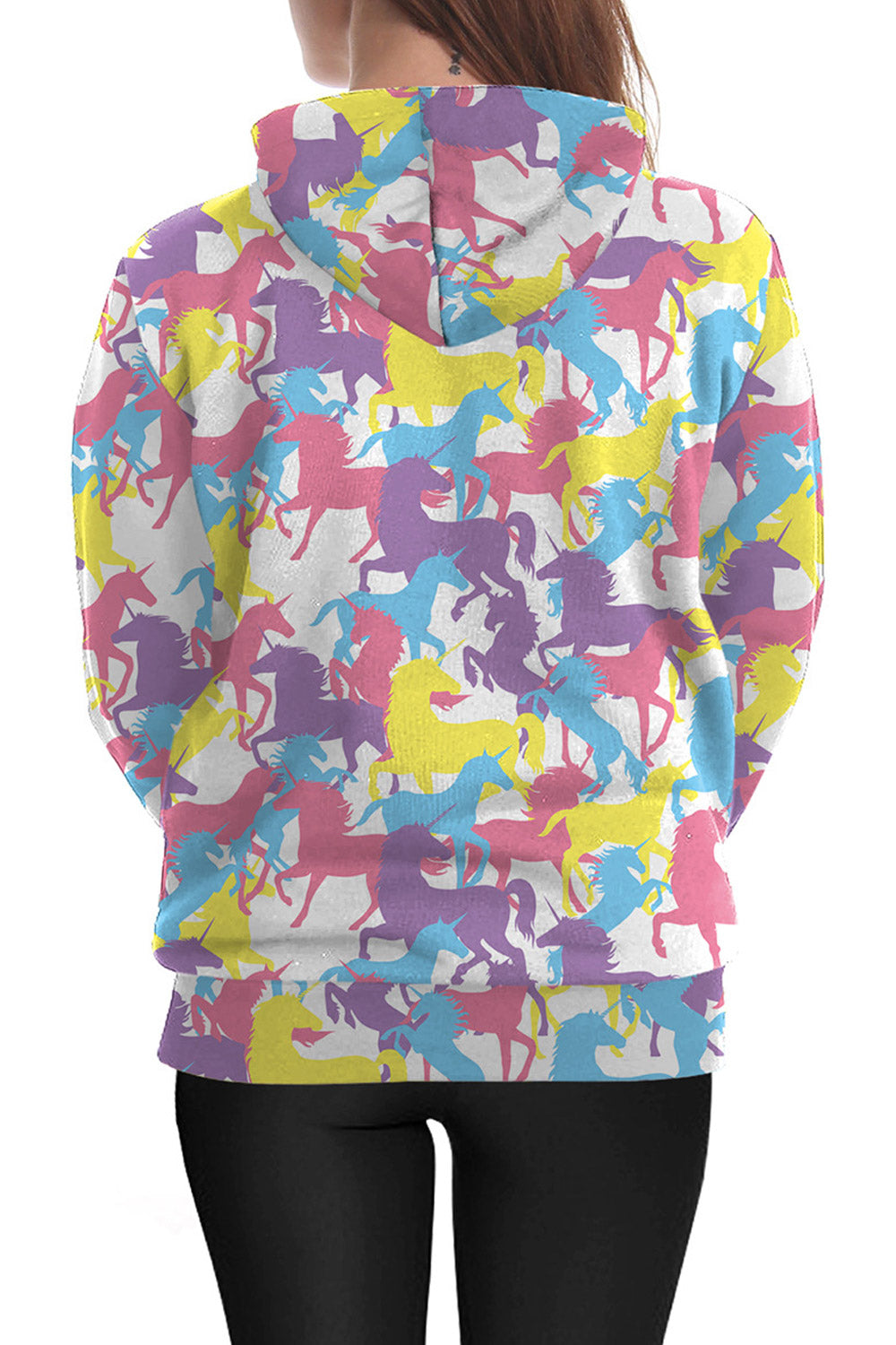 Women 3D Colorfull Print Loose Hoodie