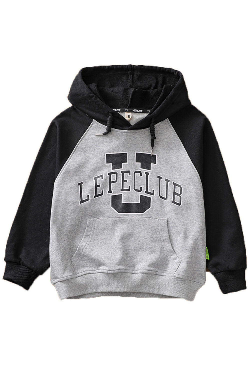 Kids Boys Superb Letter Pattern Warm & Restful Long Sleeve Durable Drawstring Pullover Hoodie
