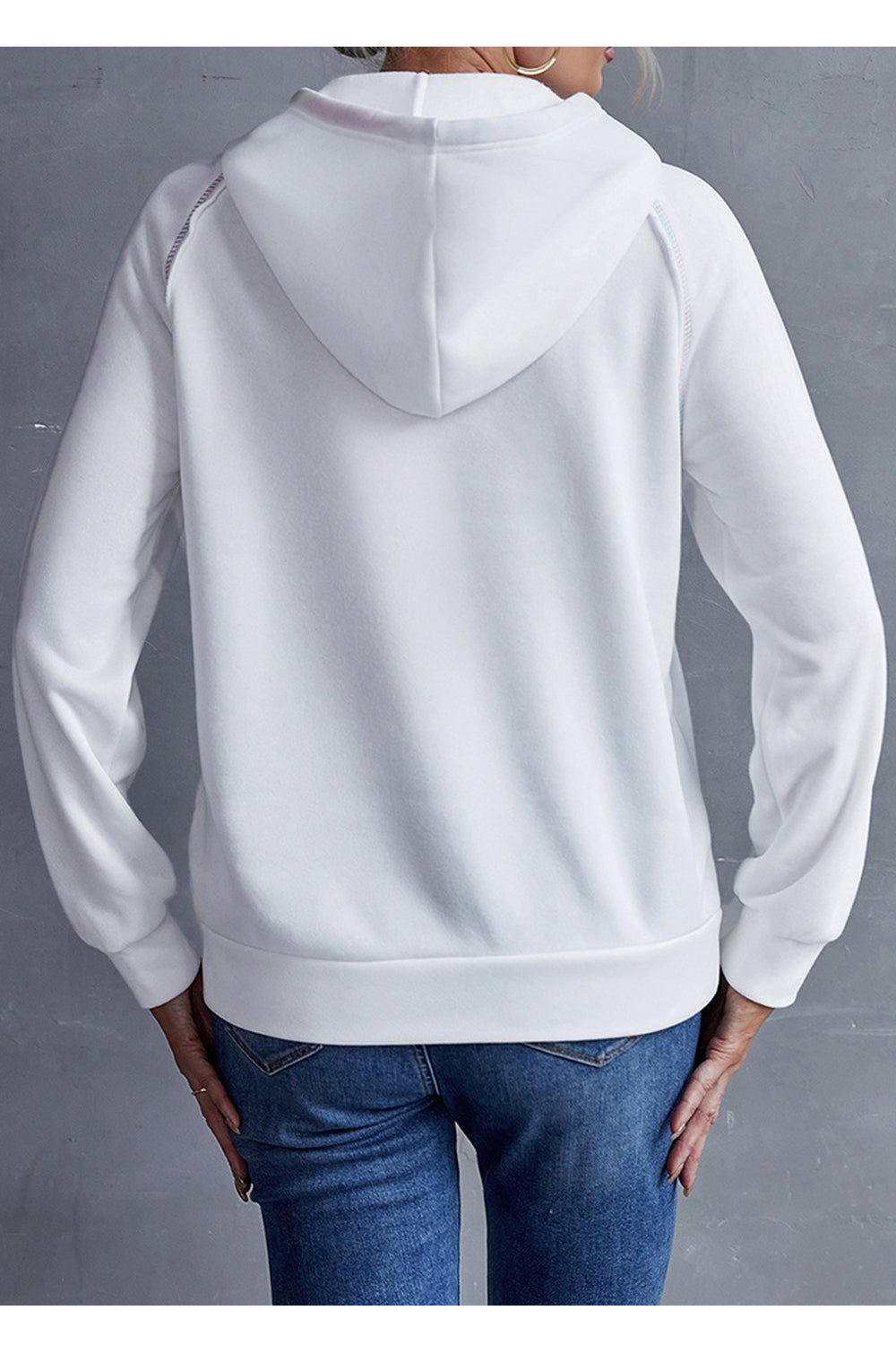 Women Thick & Soft Superb Solid Colored Long Sleeve Ribbed Hem Winter Pullover Hoodie