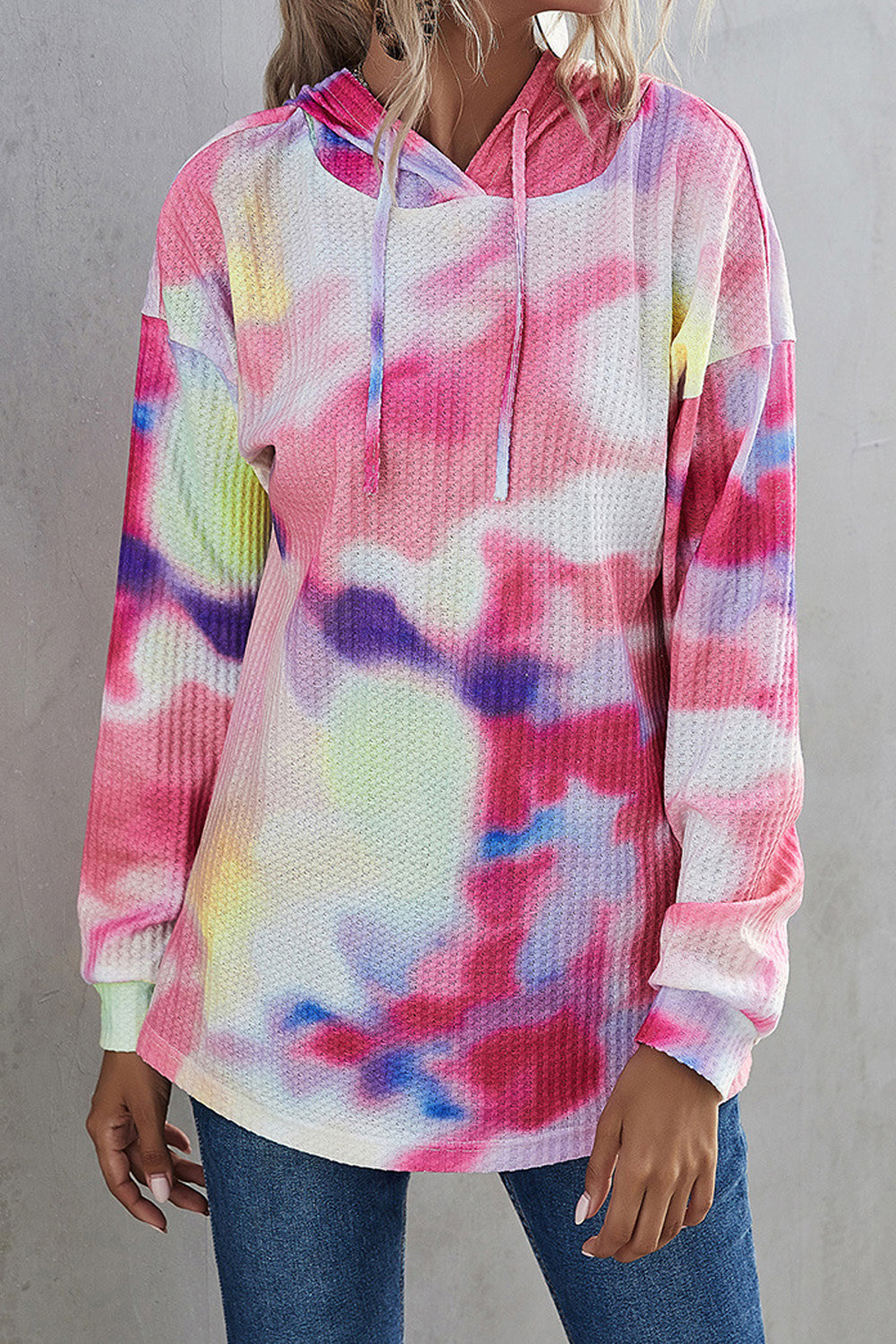 Women Thick Long Sleeve Outstanding Gradient Pattern Restful Warm Pullover Casual Hoodie