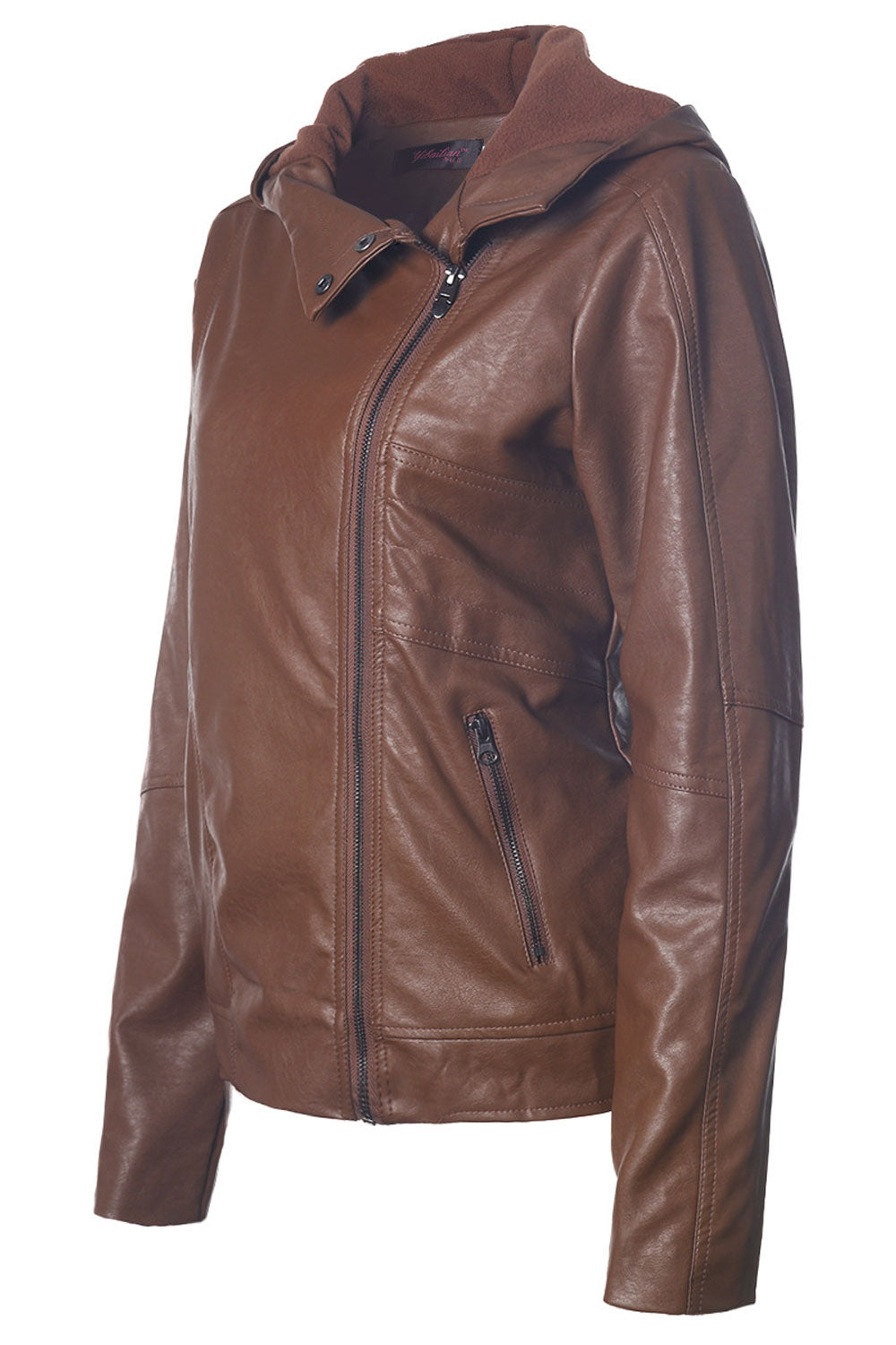 Women Superb Classy Style Zipper Closure Comfy Side Pockets Warm Leather Jacket
