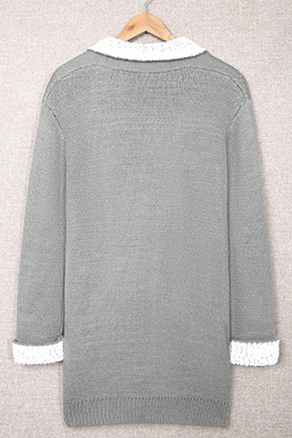 Women Restful Warm & Thick Material Front Pockets Long Sleeve Winter Fashion Cardigan