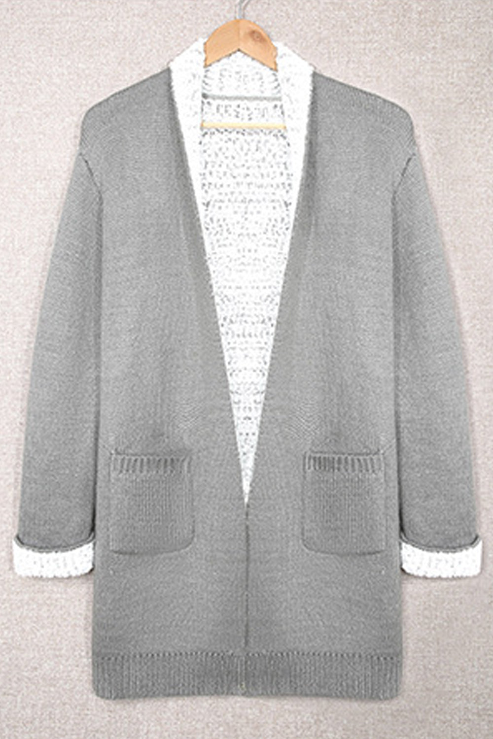 Women Restful Warm & Thick Material Front Pockets Long Sleeve Winter Fashion Cardigan
