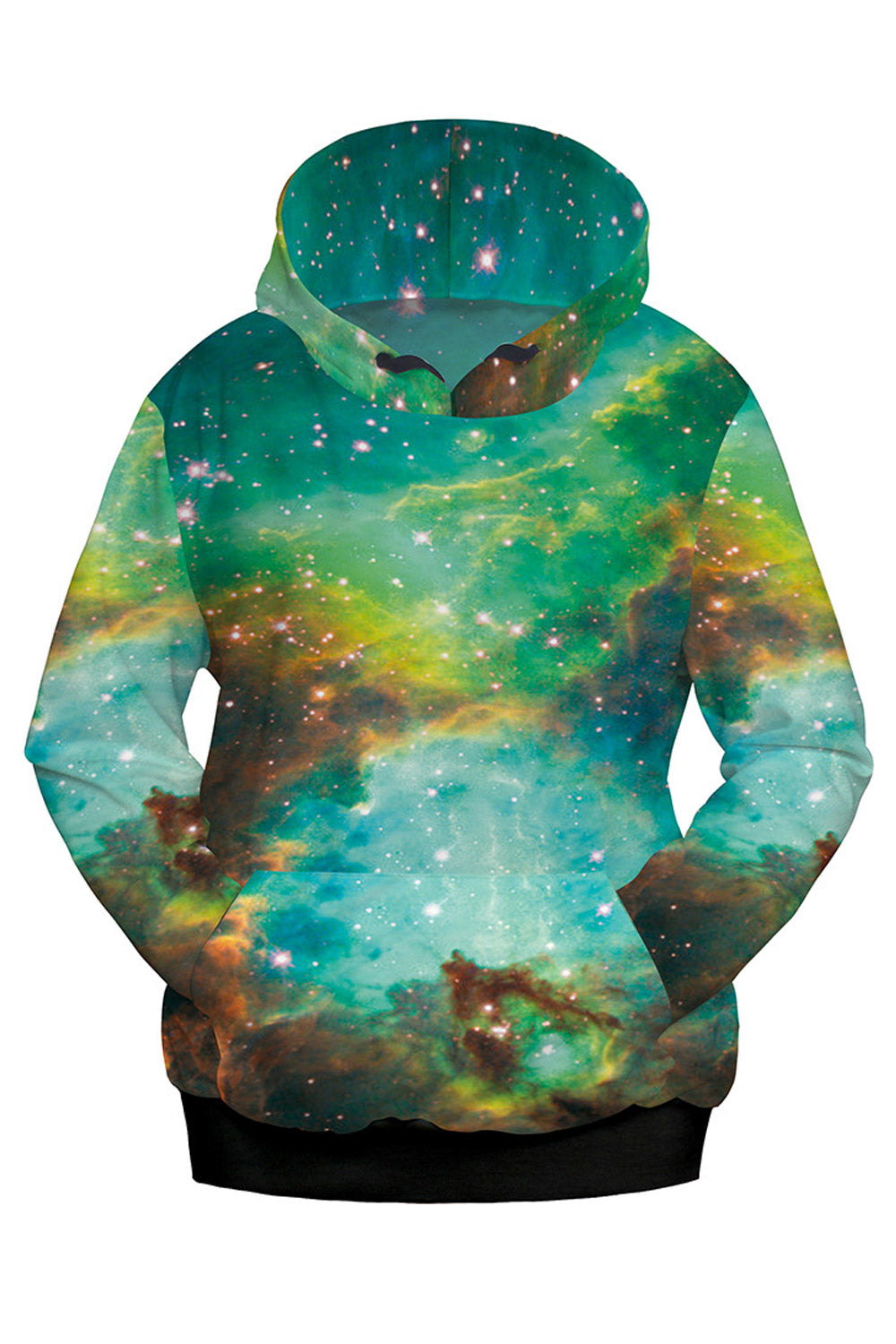 Women 3D Starry Sky Print Loose Breathable Hoodie