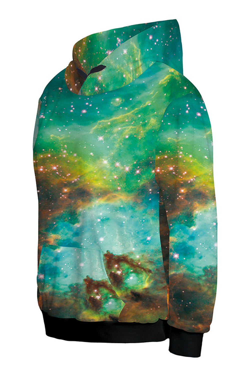 Women 3D Starry Sky Print Loose Breathable Hoodie