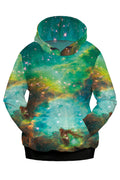 Women 3D Starry Sky Print Loose Breathable Hoodie
