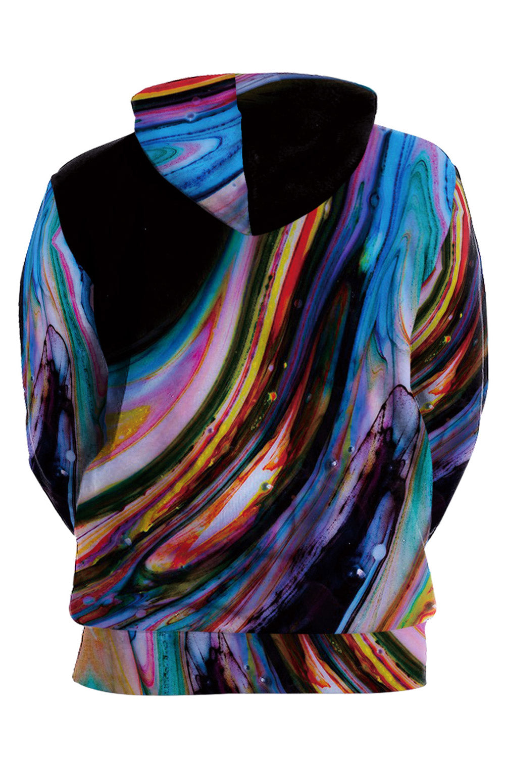 Women Multi Colored 3D Print Warm Hoodie