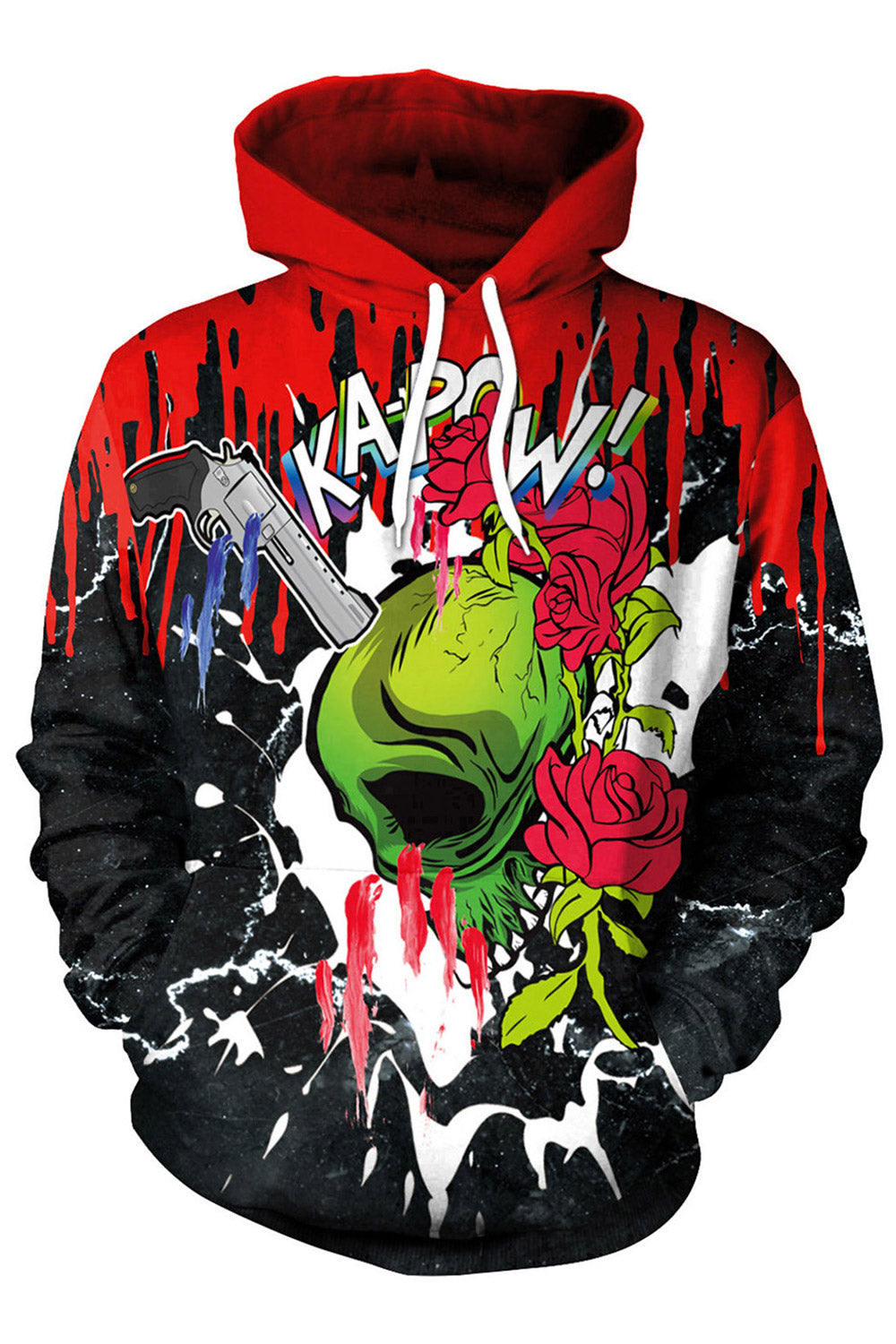Women Loose 3D Print Halloween Hoodie