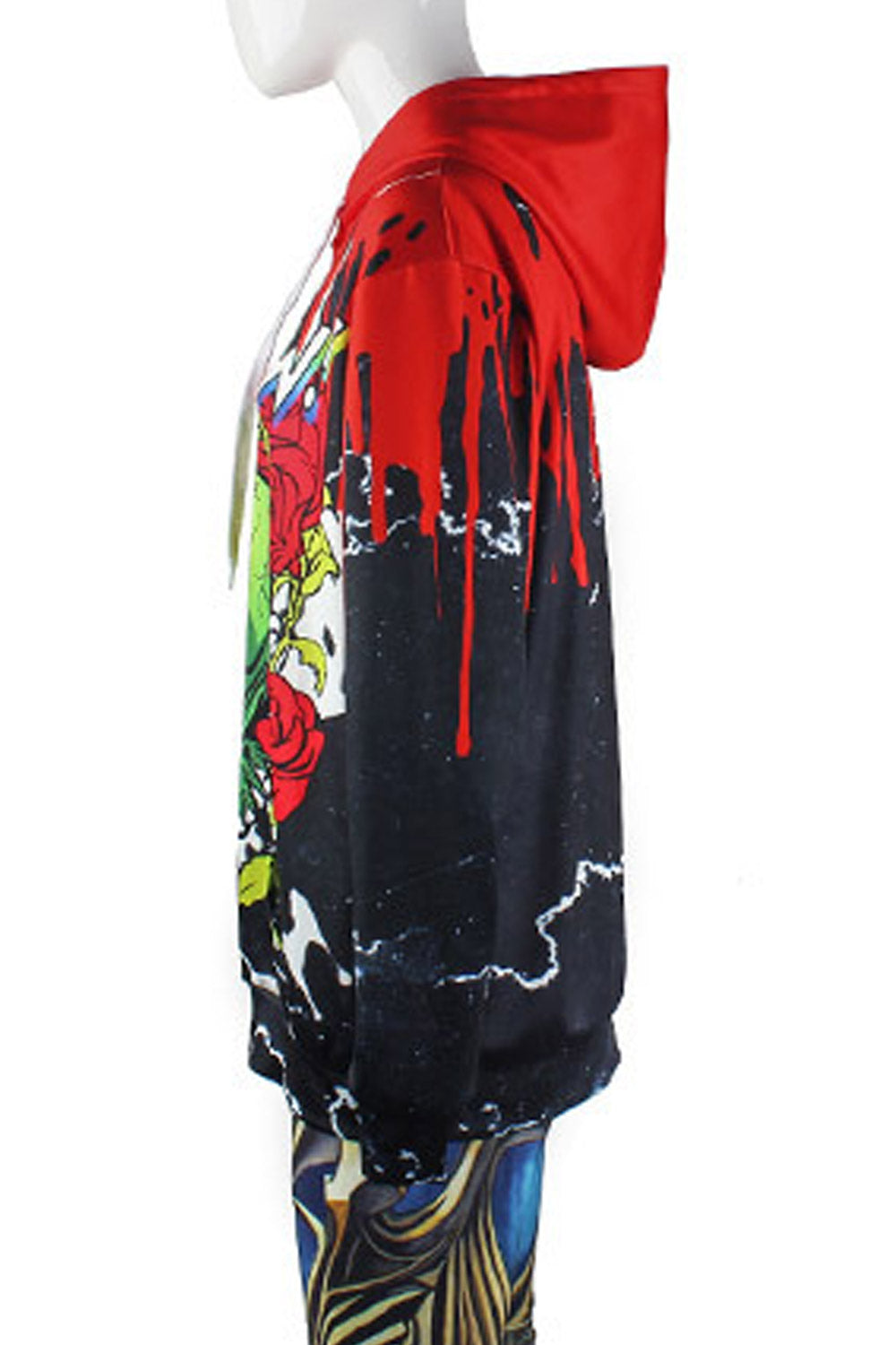 Women Loose 3D Print Halloween Hoodie