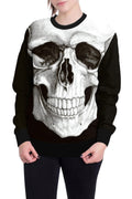 Women 3D Skull Digital Printing Comfortable Sweatshirt
