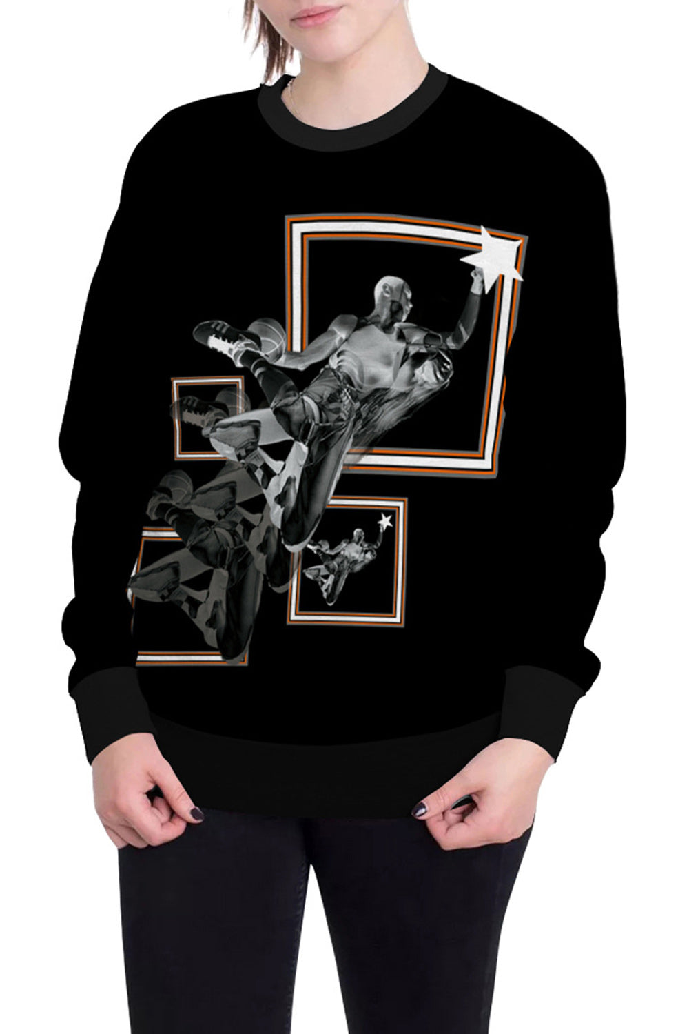 Women 3D Digital Printing Long Sleeves Sweatshirt