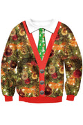 Women 3D Print Christmas Flakes Sweatshirt