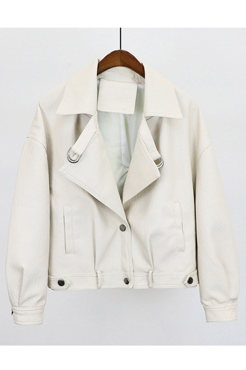 Women Charming Loose Fit Leather Jacket