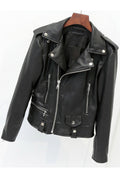 Women Cunning Long Sleeve Slim Leather Jacket