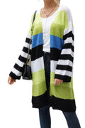 Women Appealing Soft Front Open Long Sleeve Relaxable & Fashionable Knitted Winter Cardigan