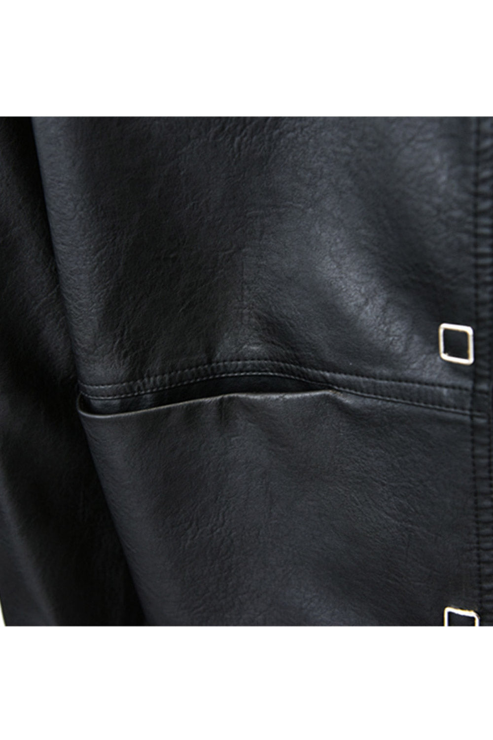 Women Charming Solid Color Casual Leather Jacket