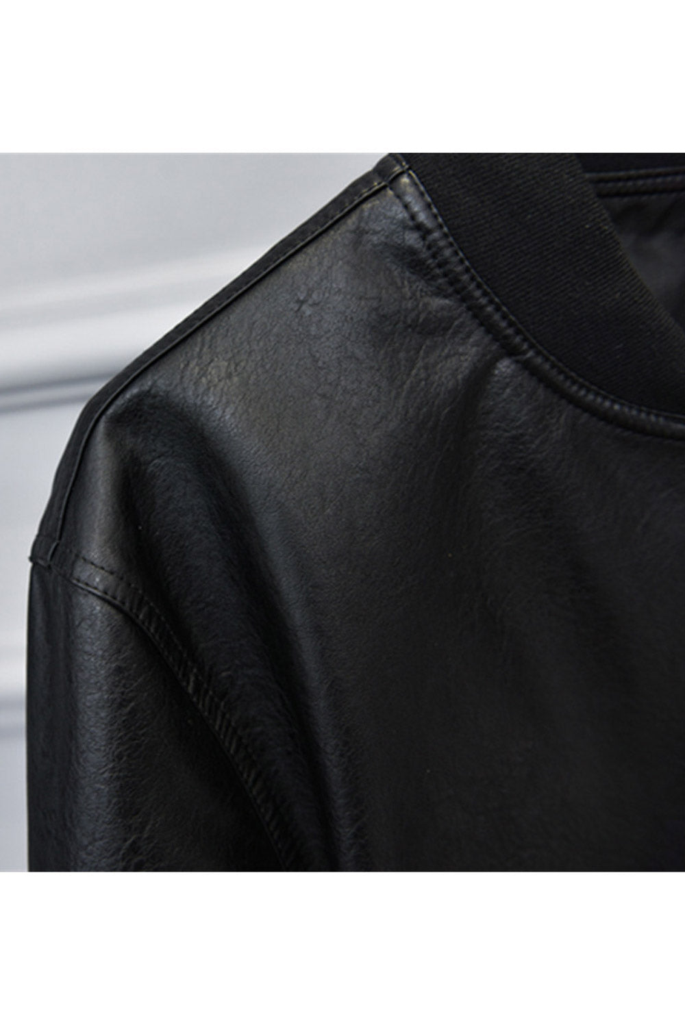 Women Charming Solid Color Casual Leather Jacket