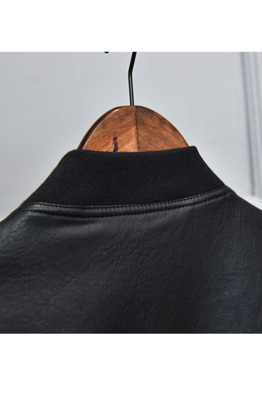 Women Charming Solid Color Casual Leather Jacket