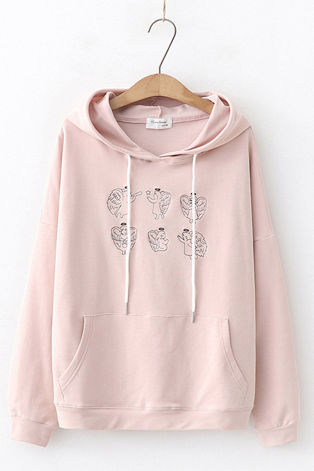 Women Alluring Cartoon Embroidered Hoodie