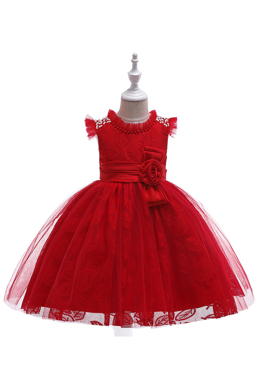 Kid Girl Charming Flying Sleeves Ball Gown Wedding Dress